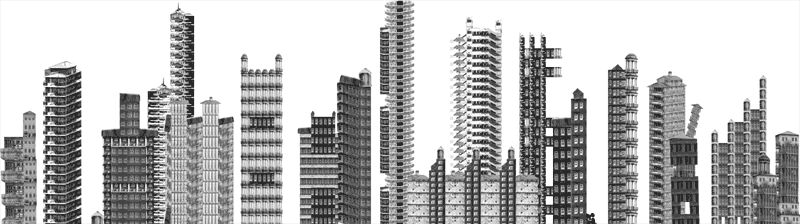 последняя стадия архитектуры / город / открытки для архитекторов